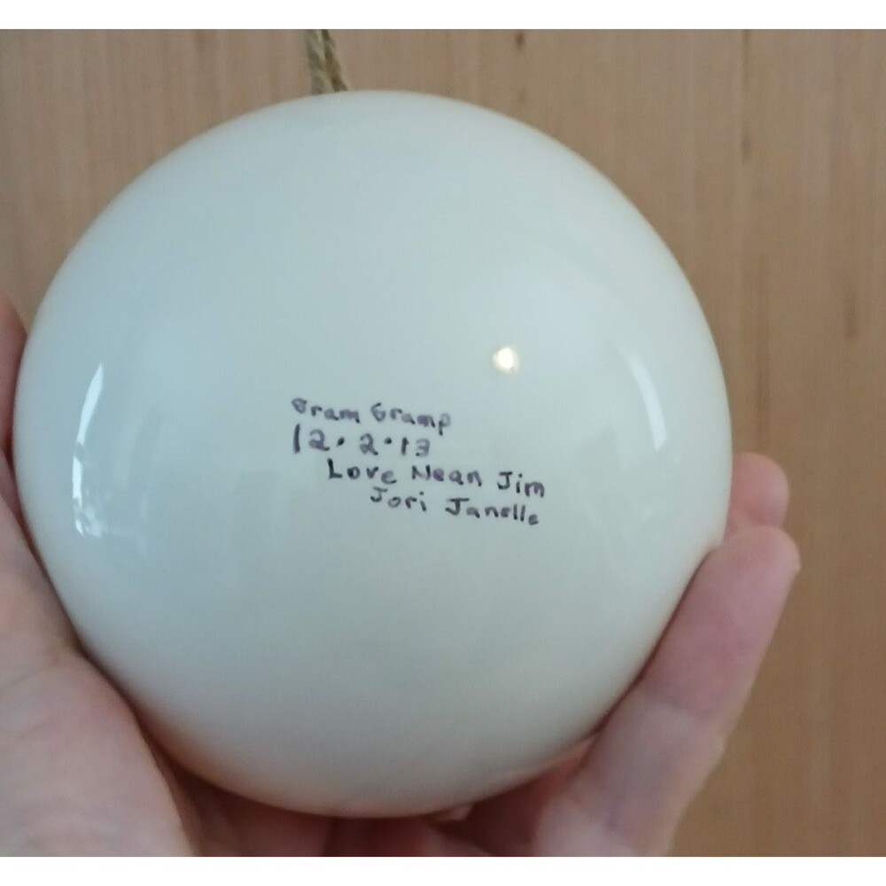 Home for the Holidays Glass Christmas Ornament 4 inches Round - Picture 3 of 7